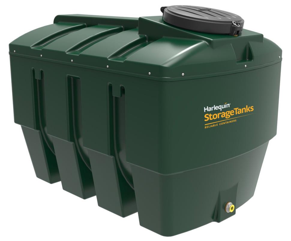 Harlequin 1400 Litre Bunded Slimline Oil Tank