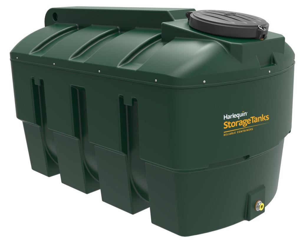 Harlequin 2000 Litre Bunded Slimline Oil Tank