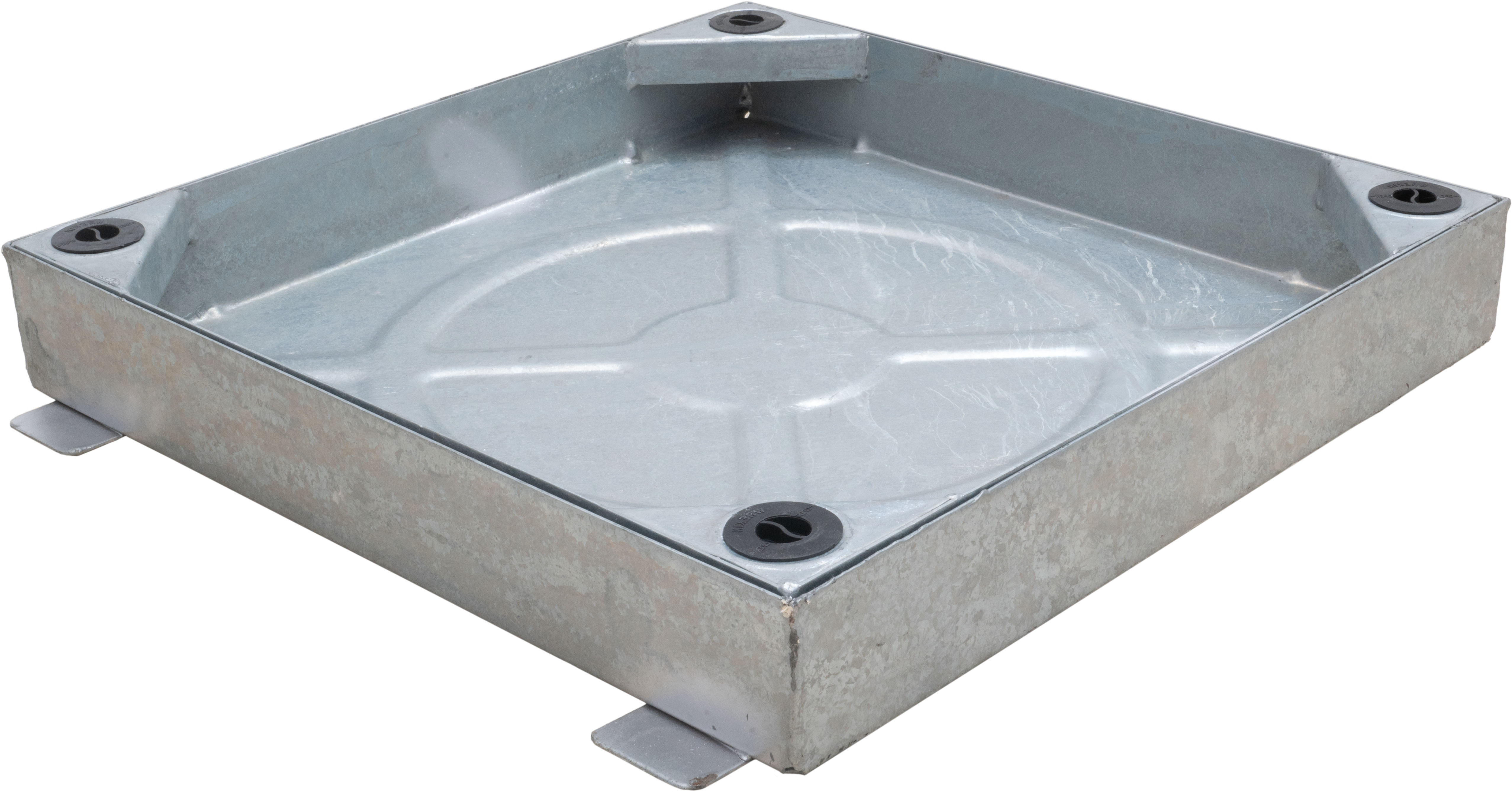 Steel Block Paviour Access Cover, 450mm x 450mm clear opening, 100mm tray depth, Loading code X