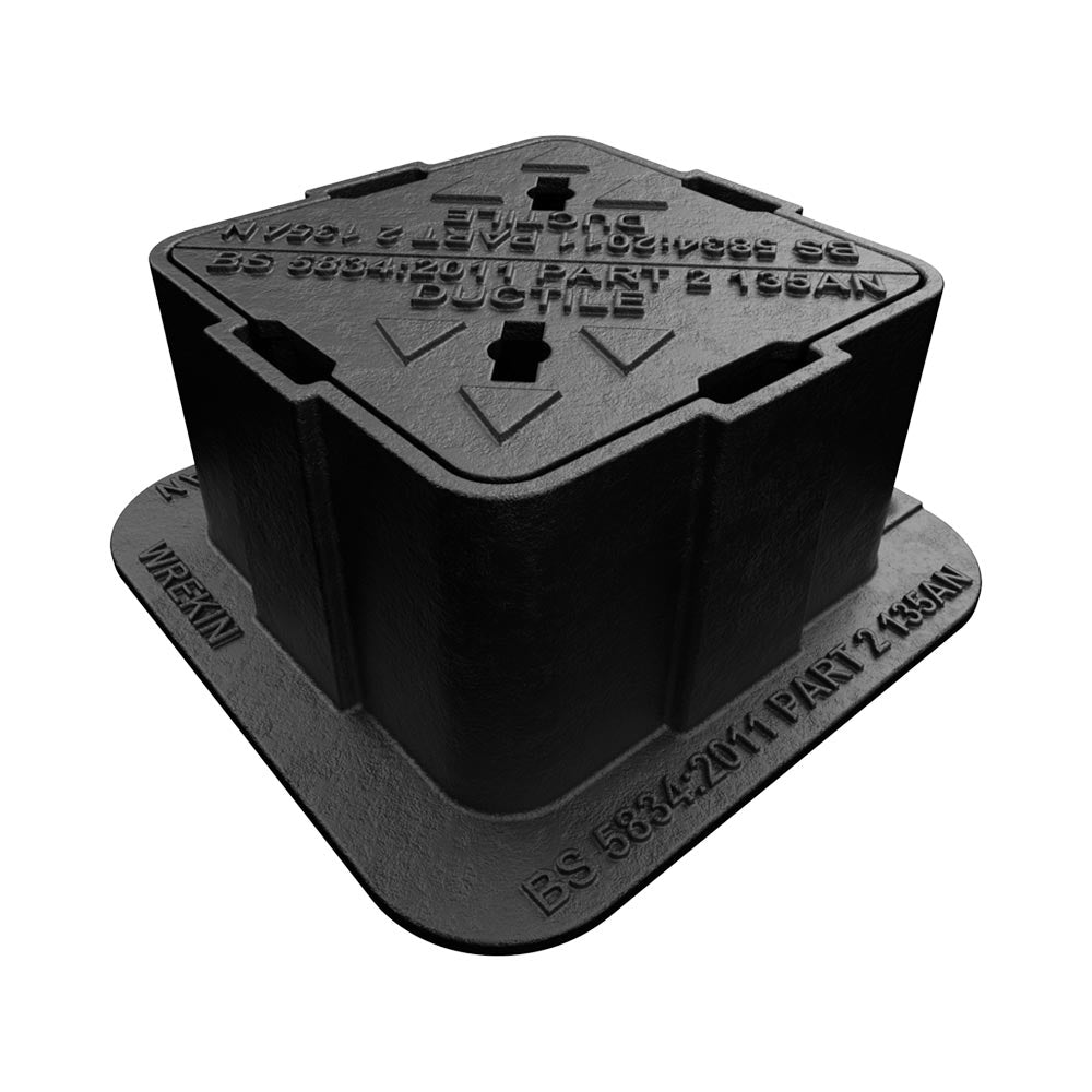 Tristar Grade A surface box 150mm x 150mm clear opening with 100mm frame depth - Badged W