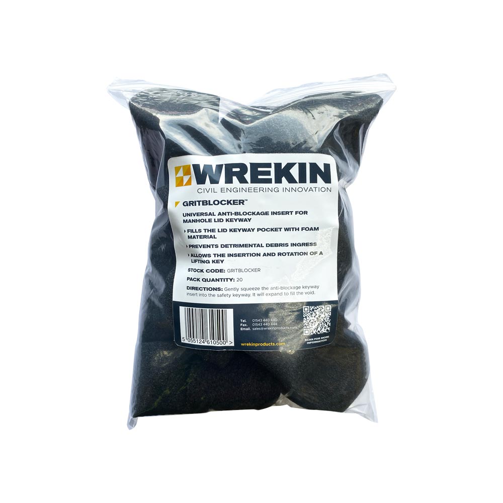 Manhole Cover Lifting Key Grit Blocker = Anti-blockage keyway insert