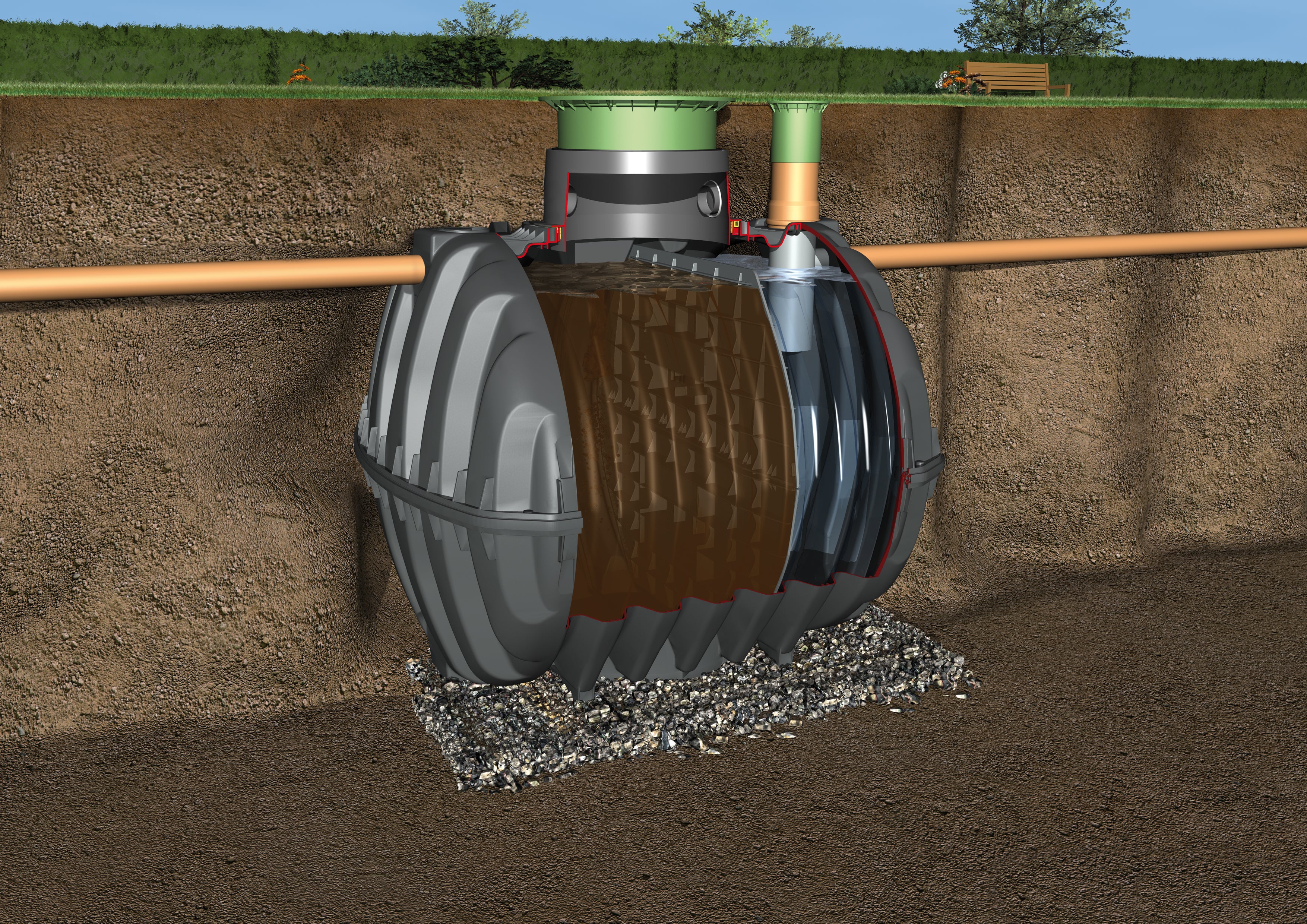 6500L Graf Carat 30 Person Septic Tank