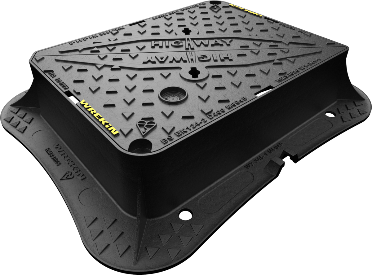 Highway D400 manhole cover 600mm x 450mm clear opening with 150mm fram