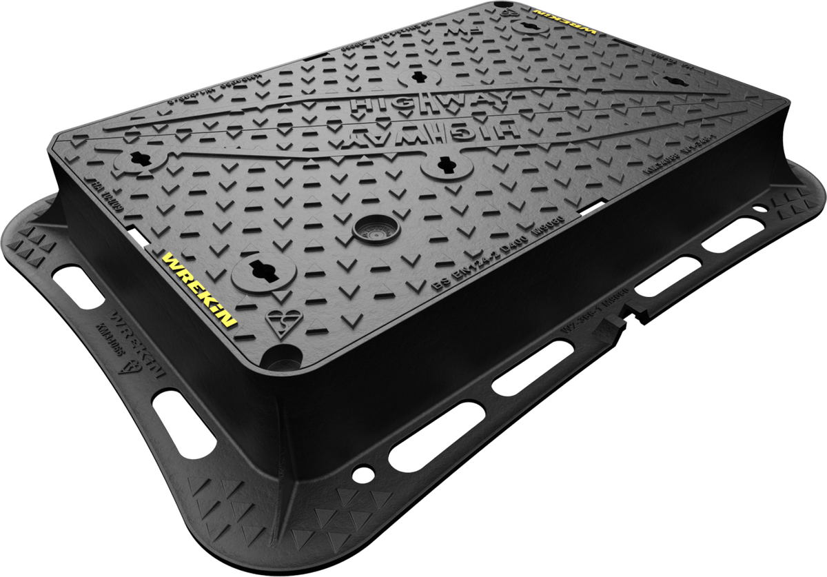 Highway D400 manhole cover 900mm x 600mm clear opening with 150mm fram