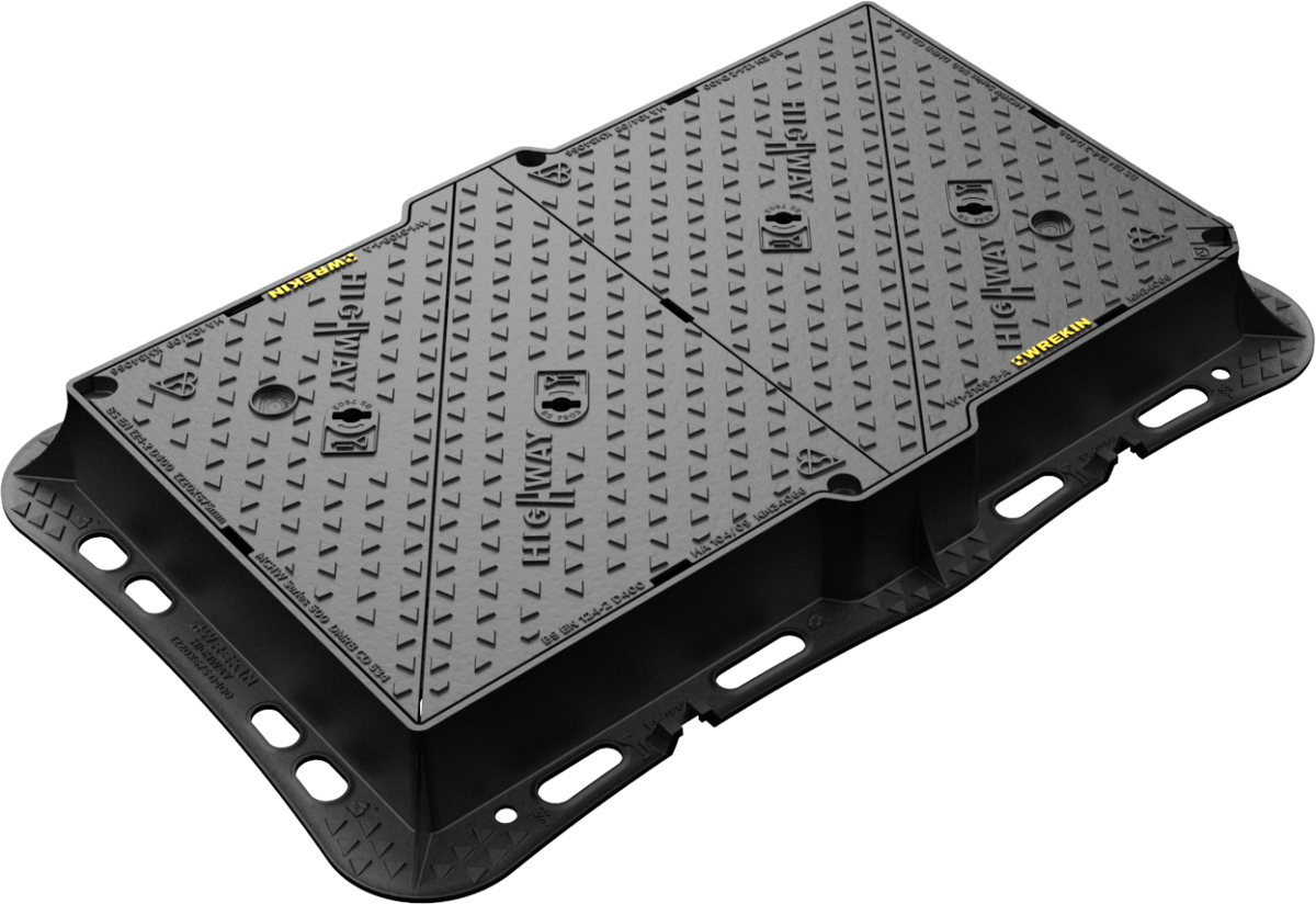 Highway D400 manhole cover 1220mm x 675mm clear opening with 150mm fra