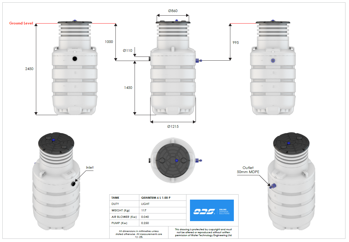 Quantum Sewage Treatment Plant 450mm Access Extension Turret