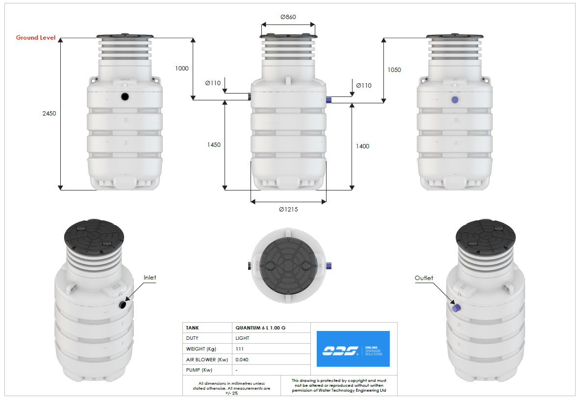 Quantum Sewage Treatment Plant 450mm Access Extension Turret
