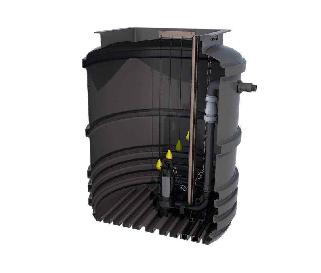 Maxi Single 6m Head (50mm Vortex) Package Pump Station