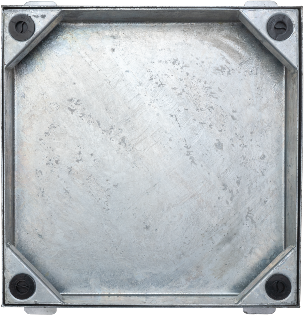 Steel Block Paviour Square to Round Access Cover, 450mm x 450mm clear opening, 100mm tray depth, Loading code N