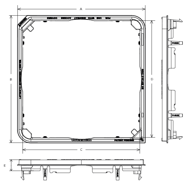 Clicklift manhole cover frame raising system 675 x 675 x 60mm