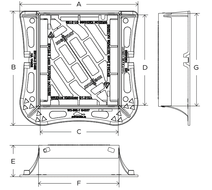 Highway D400 3 flange gully grate 370mm x 430mm clear opening with 150mm frame depth