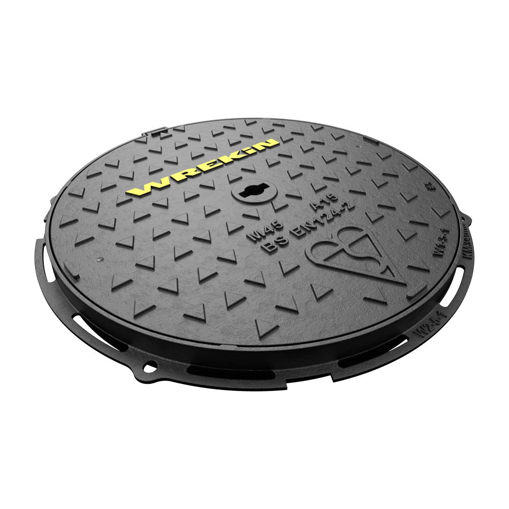 Safeseal A15 circular manhole cover 450mm diameter clear opening with 30mm frame depth