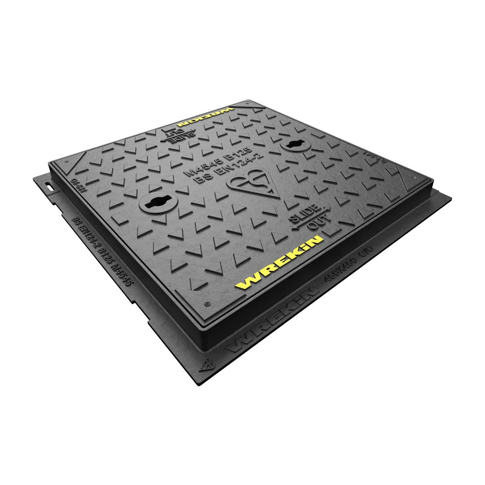 Safeseal B125 manhole cover 450mm x 450mm clear opening with 40mm frame depth