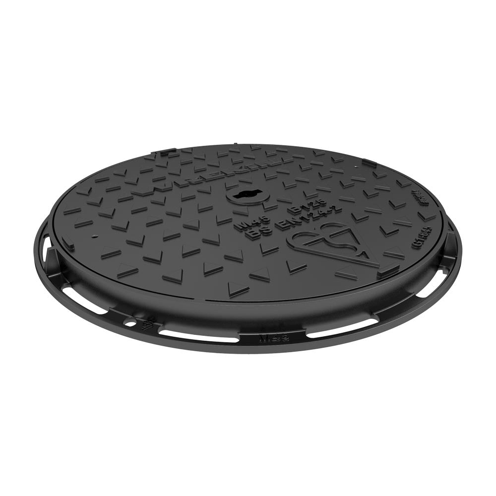 Safeseal B125 circular manhole cover 450mm diameter clear opening with 35mm frame depth