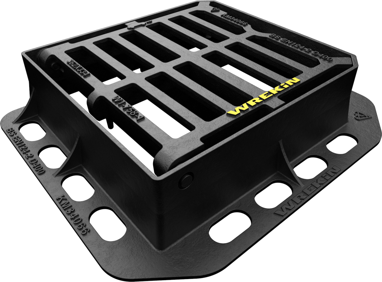 Tristar D400 3 flange gully grate 360mm x 335mm clear opening with 100mm frame depth