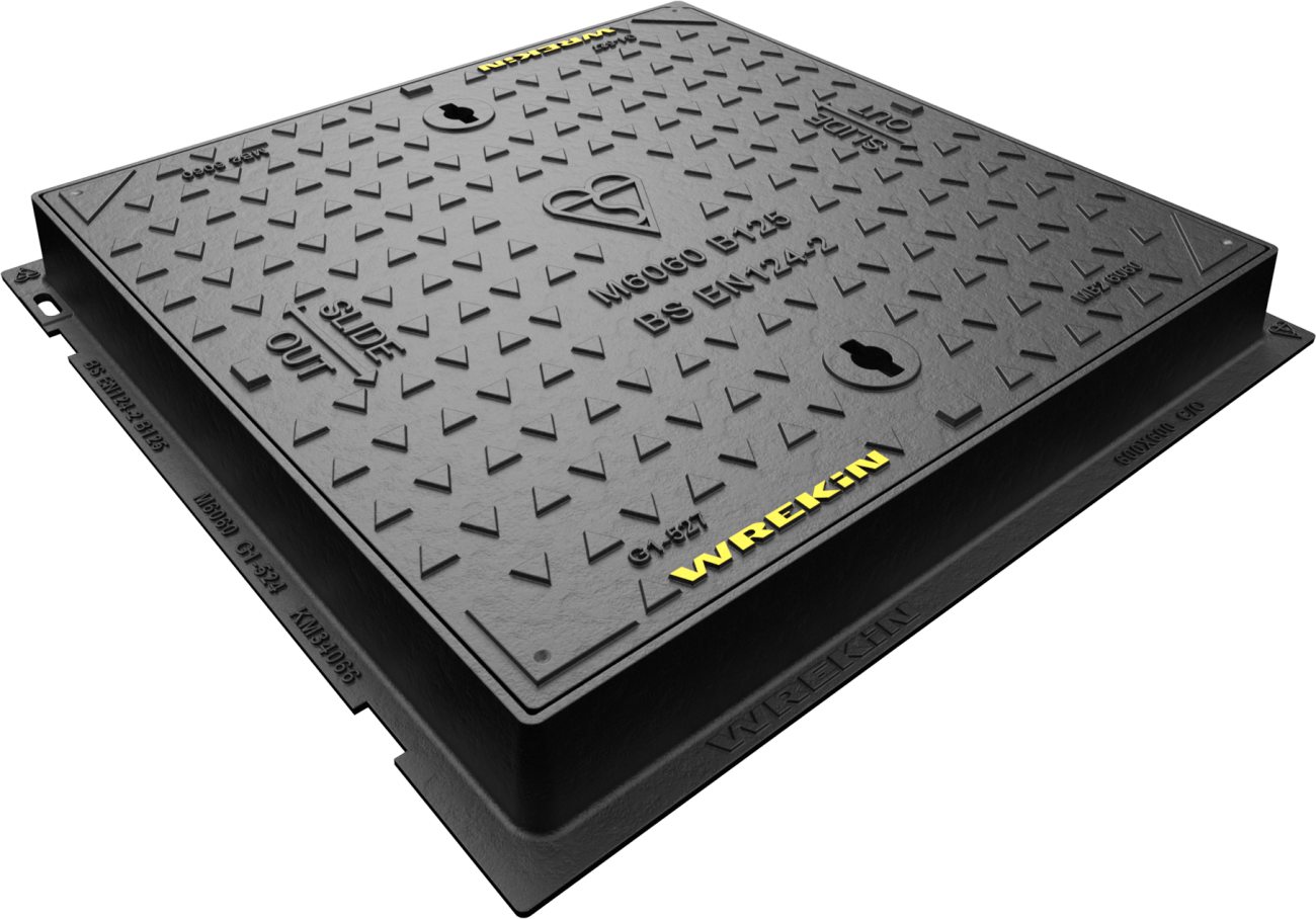 Safeseal B125 manhole cover 600mm x 600mm clear opening with 75mm frame depth