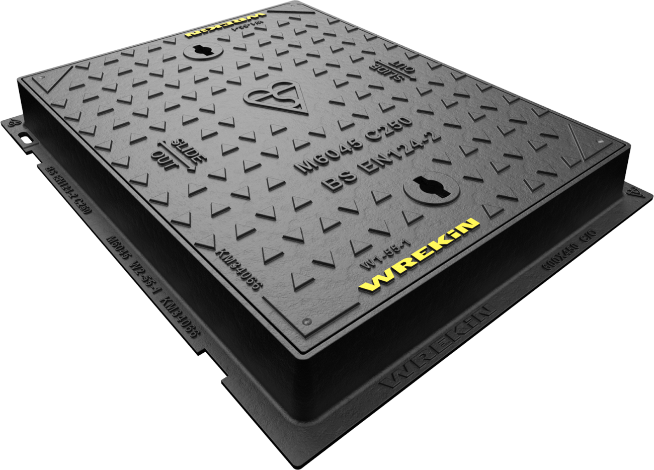 Safeseal C250 manhole cover 600mm x 450mm clear opening with 75mm frame depth